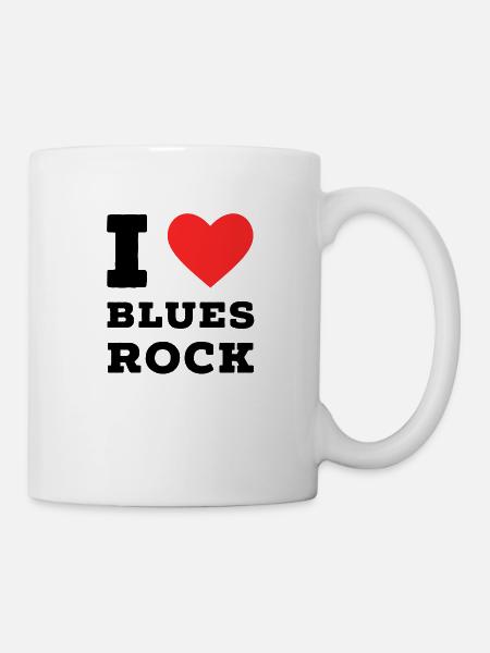 Ich liebe Blues Rock - Tasse - Weiß