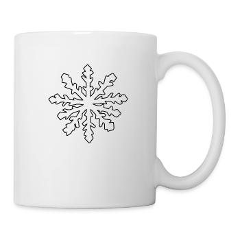 Flocon de neige Neige Hiver Noël Froid 14 - Mug blanc - blanc - Droite