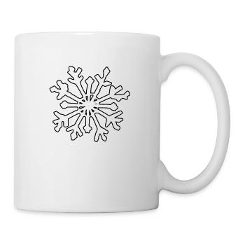 Flocon de neige Neige Hiver Noël froid 13 - Mug blanc - blanc - Droite