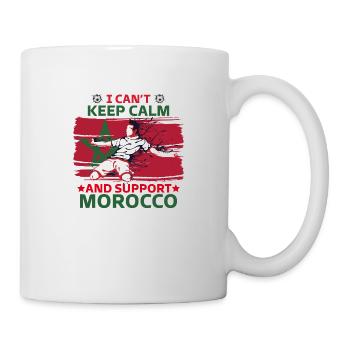 rester calme et soutenir le maroc - Mug blanc - blanc - Droite