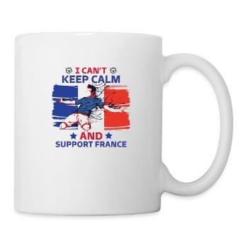 rester calme et soutenir le France - Mug blanc - blanc - Droite