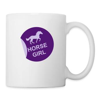 Citation de fille de cheval disant - Mug blanc - blanc - Droite