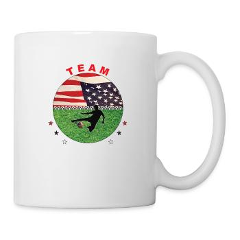 Fussball Soccer Team USA Amerika - Tasse - Weiß - Rechts