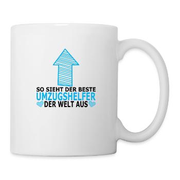 Umzugshelfer Dankeschön Danke Geschenkideen - Tasse - Weiß - Rechts