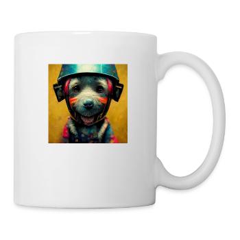 Bunter Hund - Tasse - Weiß - Rechts
