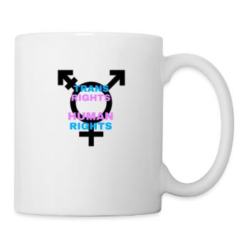 Trans Rights Are Human Rights - Tasse - Weiß - Rechts