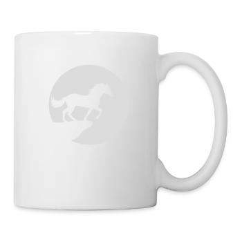 Mond Klippe Stehendes Pferd - Tasse - Weiß - Rechts