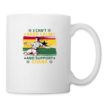rester calme et soutenir le ghana - Mug blanc - blanc - Droite