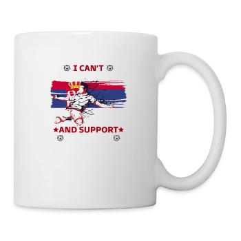 rester calme et soutenir la serbie - Mug blanc - blanc - Droite