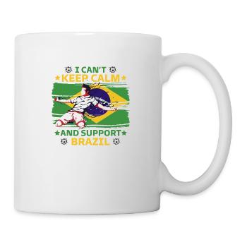 rester calme et soutenir le Brésil - Mug blanc - blanc - Droite