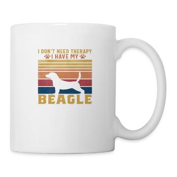 I don ́t need a Therapy I have my Beagle - Mug - white - Right