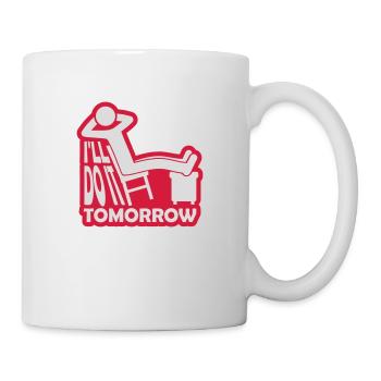 Citation de Do It Tomorrow - Mug blanc - blanc - Droite