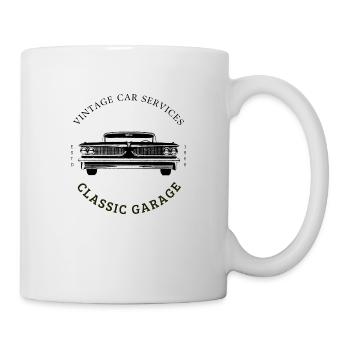 Vintage Car Auto Services Logo - Mug blanc - blanc - Droite