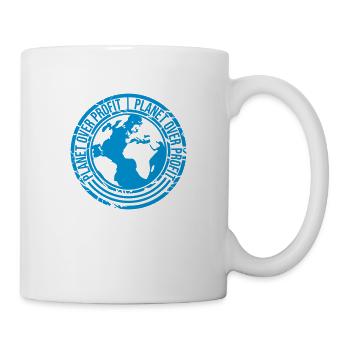 planet over profit Zitat - Tasse - Weiß - Rechts