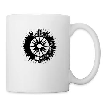 Sun Moon Mosaic Astrology Symbol Vector 2 - Mug - white - Right
