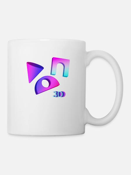 3D - Tasse - Weiß