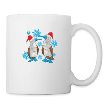 Blaufußtölpel Weihnachten - Tasse - Weiß - Rechts