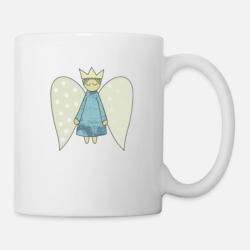 Der Flug des Weihnachtsengels - Tasse - Weiß