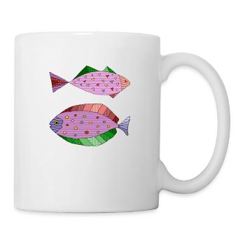 Poissons - Mug blanc - blanc - Droite