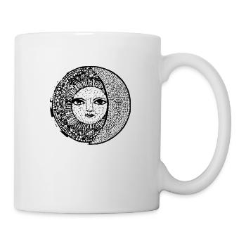 Sun Moon Mosaic Astrology mystical symbol 06 - Mug - white - Right