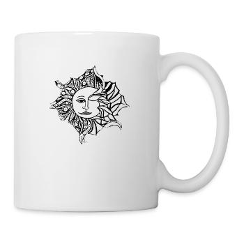 Sun Moon Mosaic Astrology mystical symbol 01 - Mug - white - Right
