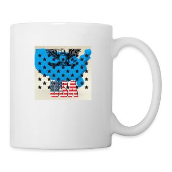 USA, étoiles et ceintures - Mug blanc - blanc - Droite