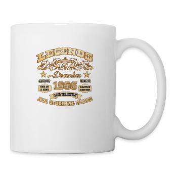 Legends are born in December 1986 - Mug - white - Right