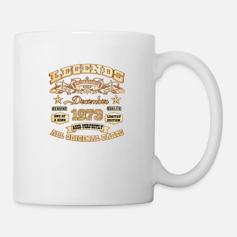 Les légendes sont nées en decembre 1973 - Mug - white