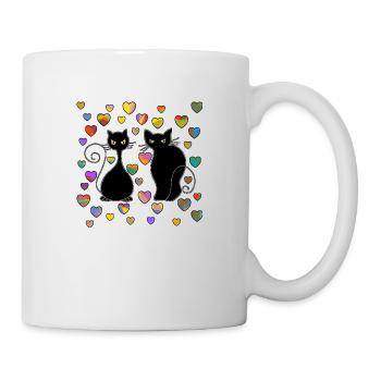 Katzen - Tasse - Weiß - Rechts