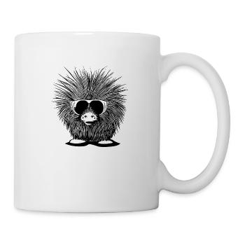 Porcupine Lunettes de soleil Mignons animaux Nature 10 - Mug blanc - blanc - Droite