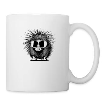 Porcupine Lunettes de soleil Mignons animaux Nature animale 8 - Mug blanc - blanc - Droite
