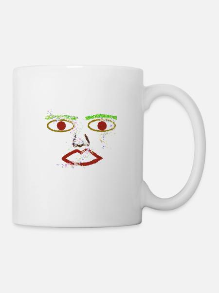 Kunstblumen und Frauen - Tasse - Weiß