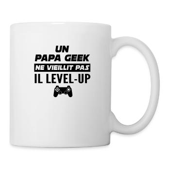 un papa geek ne vieillit pas / humour papa gamer - Mug blanc - blanc - Droite