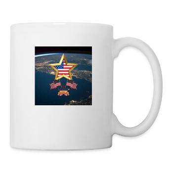 USA, étoiles et ceintures - Mug blanc - blanc - Droite