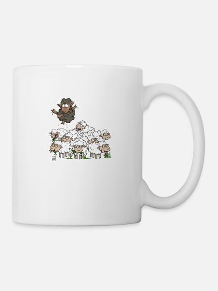 Mouton noir - Mug blanc - blanc