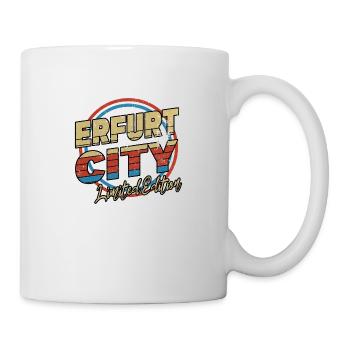Erfurt Germany City Font 80s Style - Mug - white - Right
