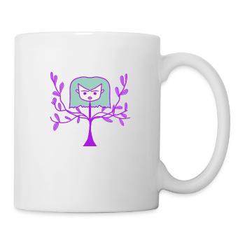 süßer Zeichentrickfilm - Tasse - Weiß - Rechts