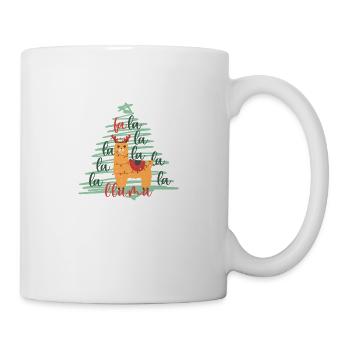 La La Llama Christbaum Weihnachtsbaum - Tasse - Weiß - Rechts