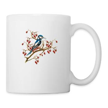 Bunter Vogel - Tasse - Weiß - Rechts