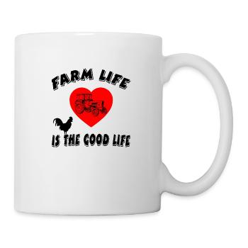 Ferme - Mug blanc - blanc - Droite