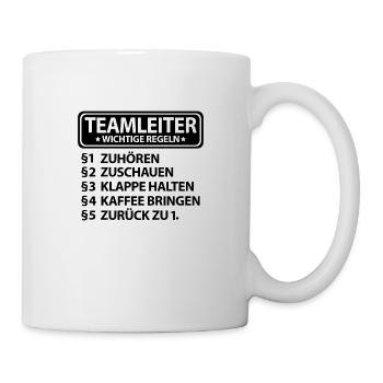 Teamleiter Abschiedsgeschenk Lustiger Spruch - Tasse - Weiß - Rechts