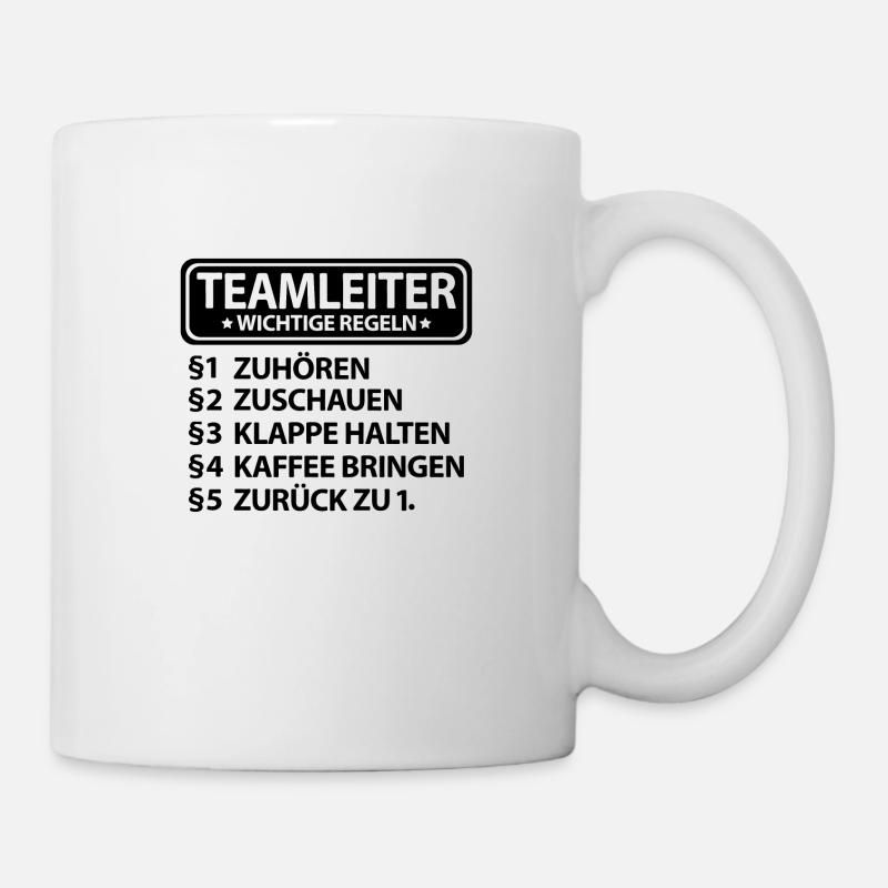 Teamleiter Abschiedsgeschenk Lustiger Spruch - Tasse - Weiß