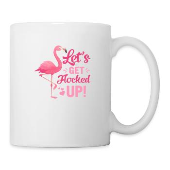 Let's get flocked up Flamingo - Mug - white - Right