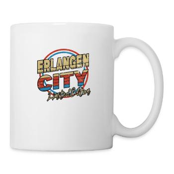 Erlangen Germany City Font 80s Style - Mug - white - Right