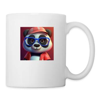 Panda style vintage, cute kawaii idéea cadeau - Mug blanc - blanc - Droite