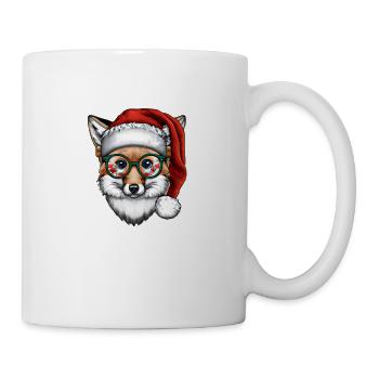 Noël Joyeux Noël Renard avec lunettes - Mug blanc - blanc - Droite