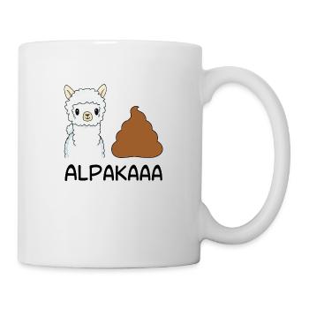 Alpaka Lama Kaka lustiger Spruch - Tasse - Weiß - Rechts