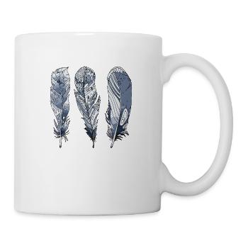 Feder - Tasse - Weiß - Rechts