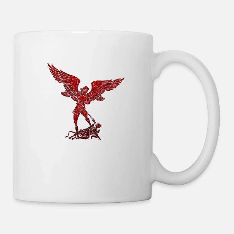 Michael Erzengel Heiliger Christlicher Engel Heiliger Heiliger Snkt - Tasse - Weiß
