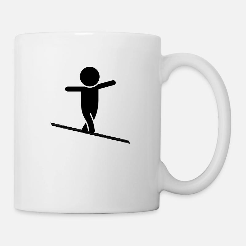 Slackliner auf dem Seil - Tasse - Weiß